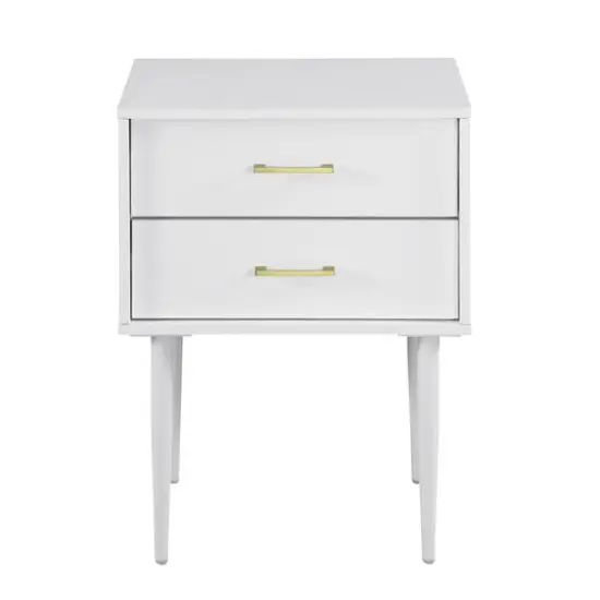 Walker Edison White Modern Nightstand {3}