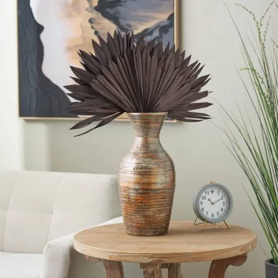 Dark Brown Sun Palm Spear Leaf Foliage Bundle {8}