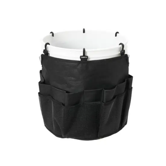 Household Essentials 19" Bucket Caddy with Trim Black {1}