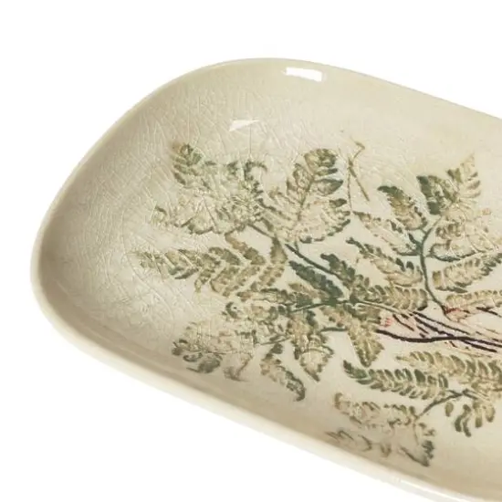 Hello Honey&reg; 6" Debossed Botanical Stoneware Dish Set with Crackle Glaze Finish {4}