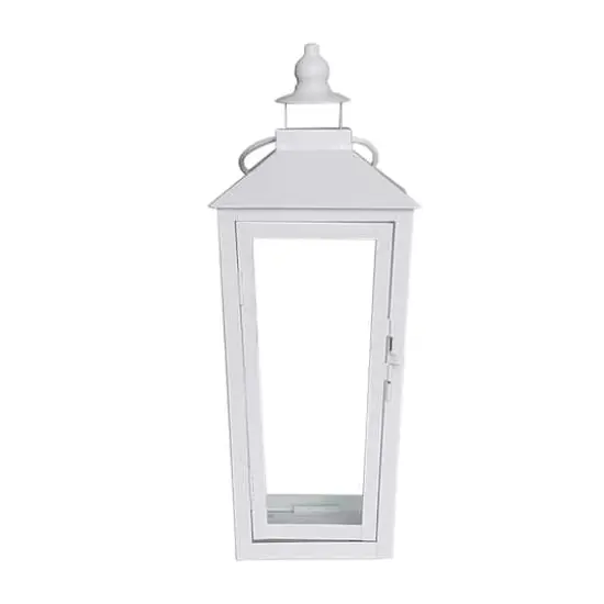 15.7" White Metal Lantern by Ashland&reg; {1}