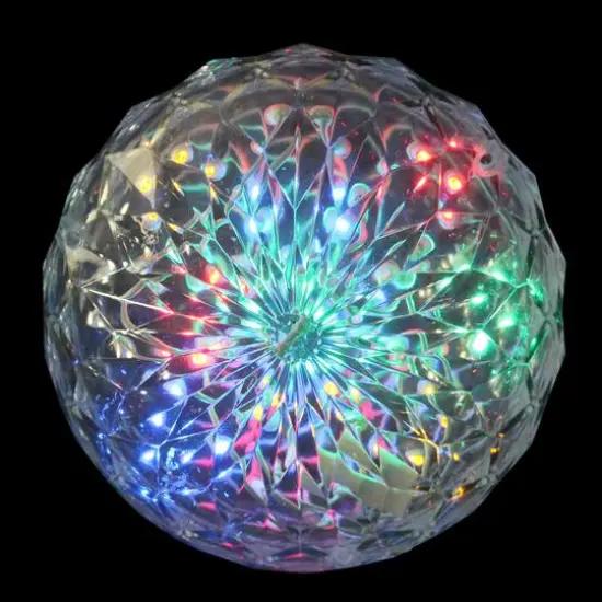 6" MultiColor LED Hanging Crystal Sphere Outdoor Decoration {4}