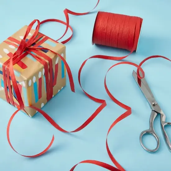 75yd. Raffia Ribbon by Celebrate It&trade; Red {3}