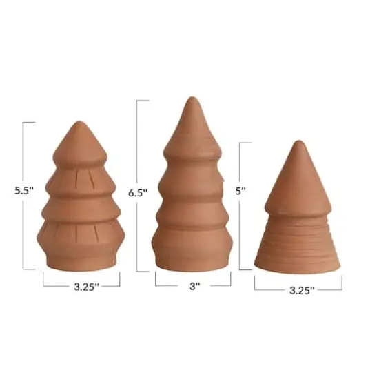 Hello Honey&reg; Handmade Terra Cotta Tree Set {4}