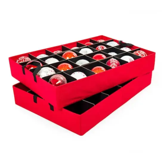 Santa's Bags 48ct. 4" Christmas Ornament Storage Box with Dividers {5}