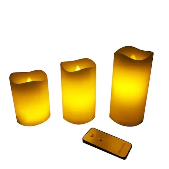 LED Flame Pillar Candle Set by Ashland&reg; {4}