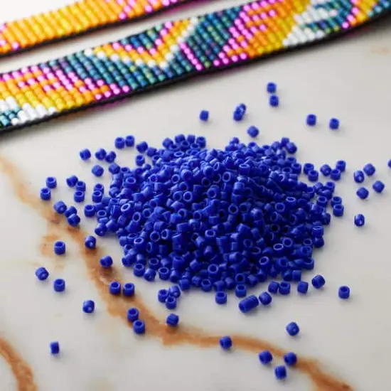 Miyuki Delica Glass Round Seed Beads, 11/0 Cobalt Blue {3}