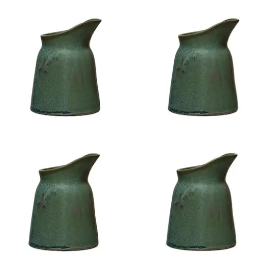 Hello Honey&reg; Matte Green Stoneware Creamer Set, 4ct. {1}