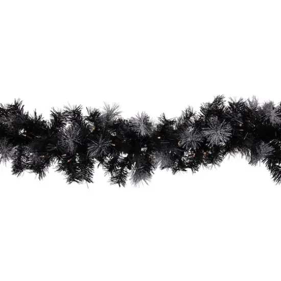 6ft. White LED Black Bristle Garland {6}