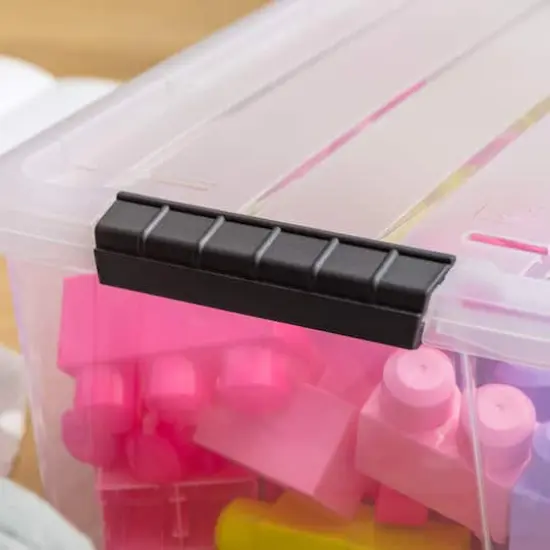 IRIS&reg; 13.5qt. Buckled Clear Boxes with Clear Buckle Lids, 6ct. {6}