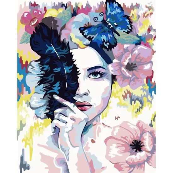 Crafting Spark Girl Flowers Painting by Numbers Kit {1}