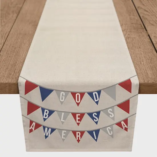 God Bless America Garlands Outdoor Table Runner {3}