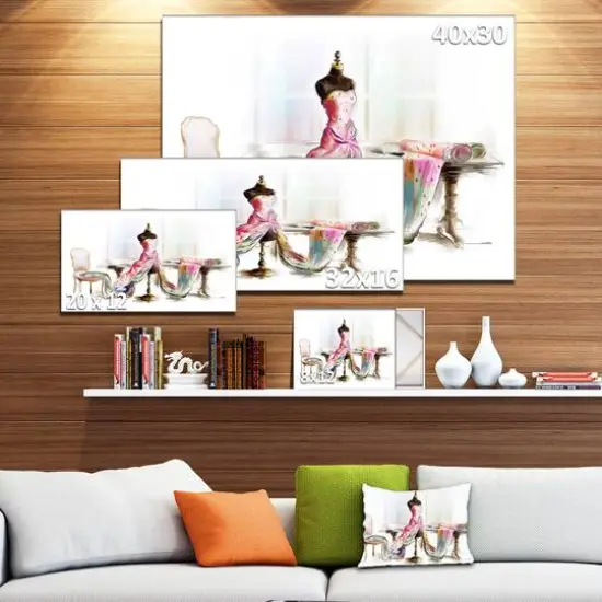 Designart - Dressed Tabletop Mannequin - Abstract Print On Canvas {6}