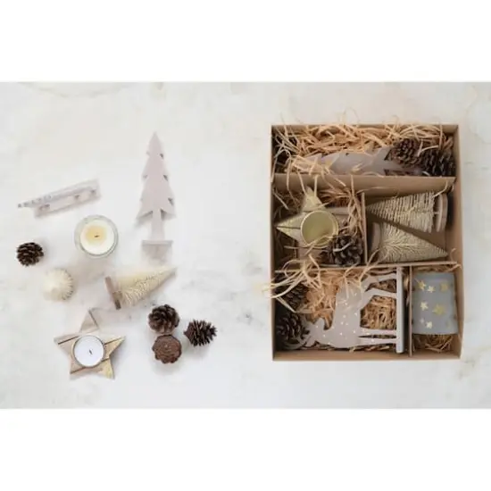 Hello Honey&reg; 13 Piece Wood Grain & Jar Star Candles & Woodland Icons Candle Garden Kit {3}