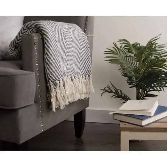 DII&reg; French Blue Urban Chevron Throw {4}