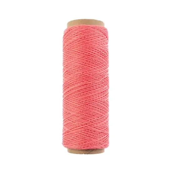Gudebrod 0.015" 3 Ply Waxed Thread, 500ft. Pink {3}