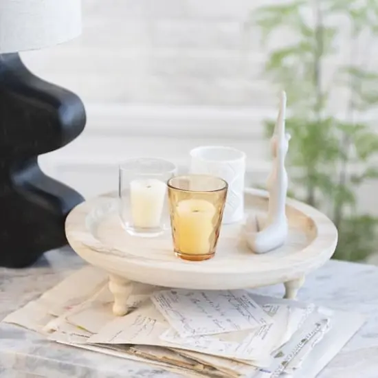 Hello Honey&reg; Yoga Figure & Glass Votive Candle Holder Set {3}