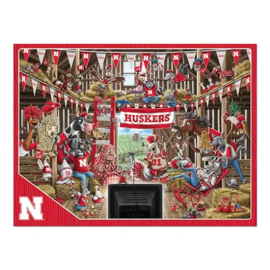 College Barnyard Fans 500 Piece Puzzle Nebraska Cornhuskers {5}