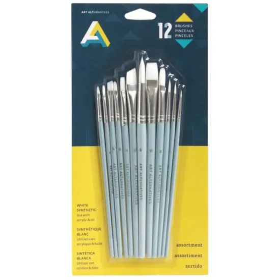 Art Alternatives Synthetic Short Handle 12 Brush Set {1}