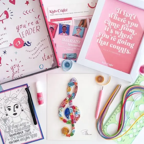 Kids Crafts Believe Like Ella Paper Quilling Music Note Craft Kit {5}