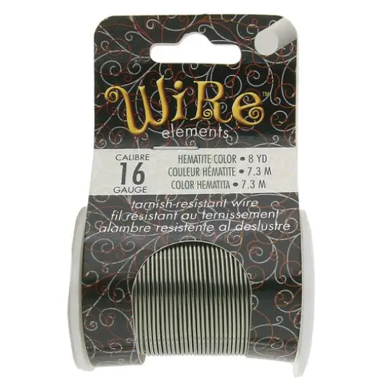 The Beadsmith® Wire™ Elements 16 Gauge Tarnish-Resistant Wire Hematite {1}