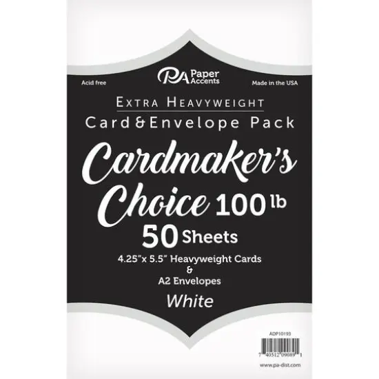 PA Paper™ Accents Cardmaker's Choice 100lb. White Card & Envelope Pack, 4.25" x 5.5" {1}