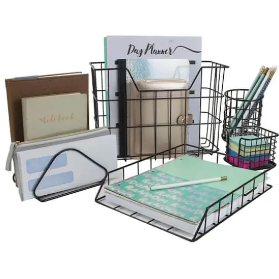 Sorbus 5-Piece Desk Organizer Set for Home & Office Black {4}