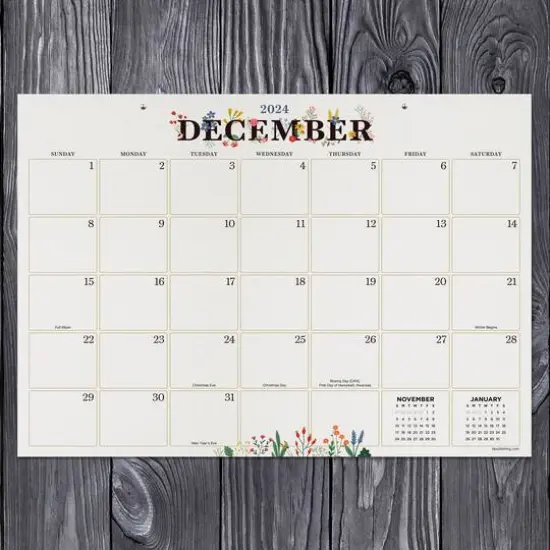 TF Publishing 2024-2025 Medium Floral Desk Pad Calendar {5}