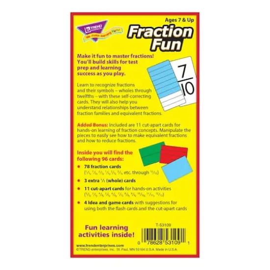 Trend Enterprises&reg; Fraction Fun Skill Drill Flash Cards {7}