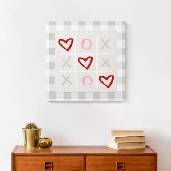 Tic Tac Toe Love Canvas Wall Art {5}