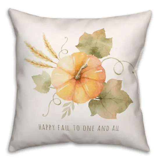 Happy Fall Pumpkin Throw Pillow {1}