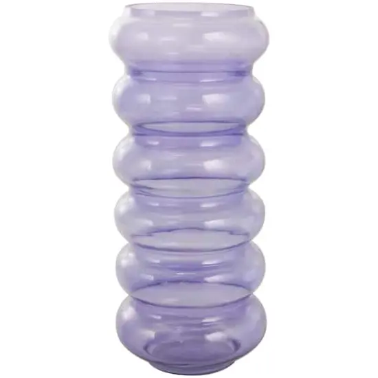 Purple Glass Bubble Vase Set {3}