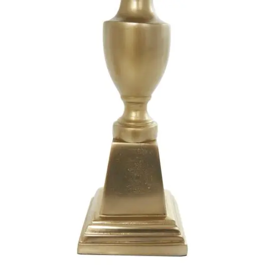 Aluminum Tall Floor Pillar Candle Holder Set Gold {9}