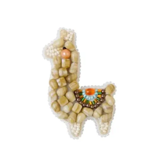 Crystal Art Beadwork Kit For Creating Broоch Lama {1}