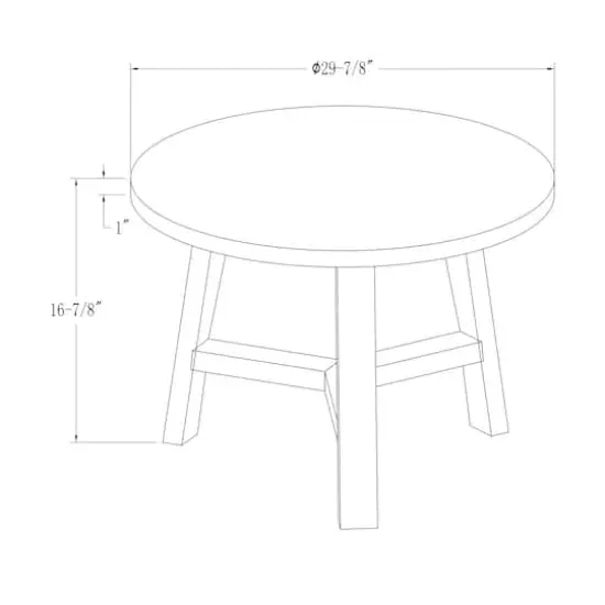 Faux White Marble & Light Oak Mid Century Modern Round Coffee Table {8}