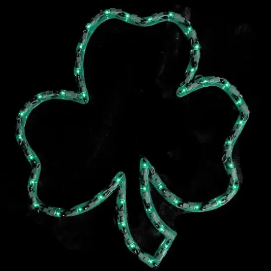 17" St. Patrick's Day Irish Shamrock Lighted Window Silhouette Decoration {3}
