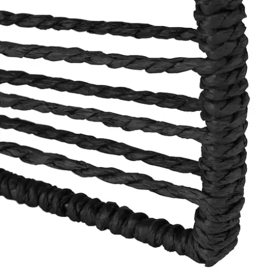 American Art Decor Twin Eclipses 2-Piece Black Paper Rope Wall Art - 30.25" x 30.25" {5}