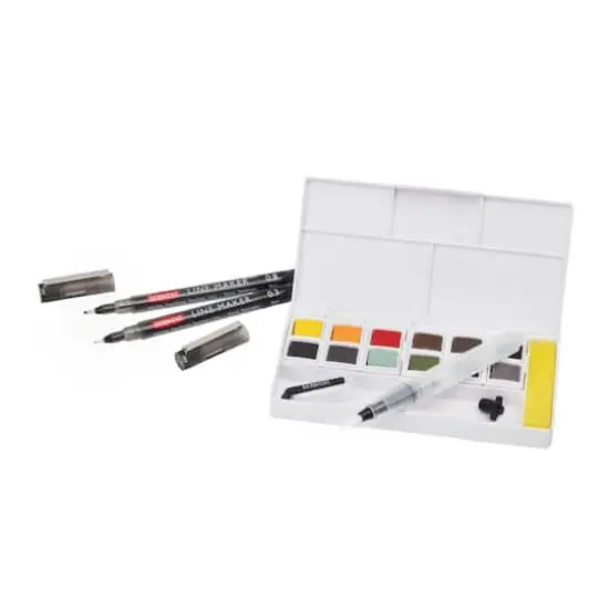 Derwent Line & Wash Paint Pan 12 Color Set {3}