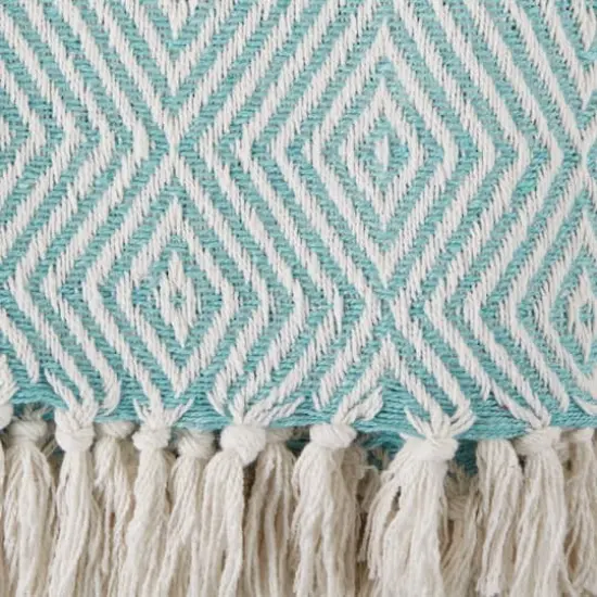 DII&reg; X-Diamond Geometric Throw Aqua {5}
