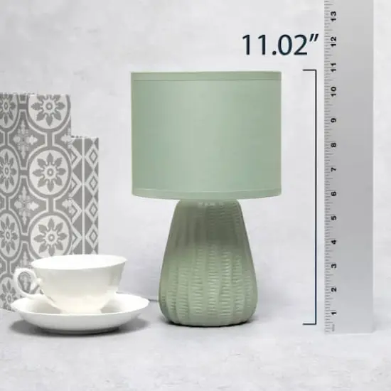 Simple Designs 11" Mini Ceramic Pastel Table Lamp Sage Green {5}