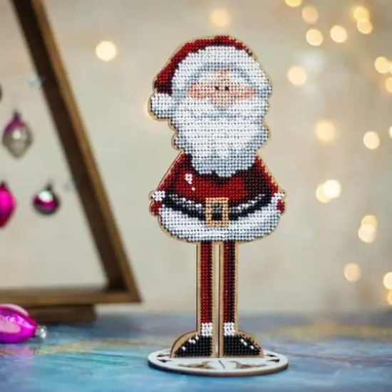 Wonderland Crafts Santa Clause Bead Embroidery on Wood Kit {7}