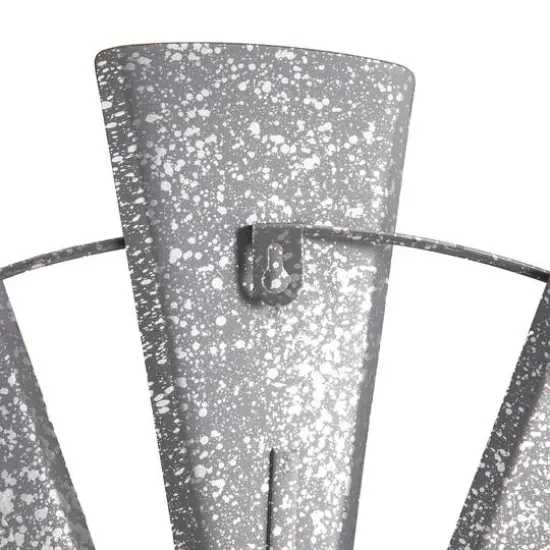 Glitzhome&reg; 28.5" Galvanized Metal Wind Spinner Wall D&eacute;cor {7}