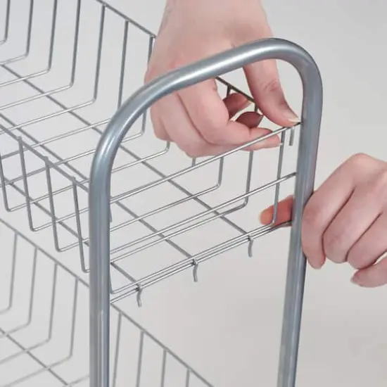 Household Essentials 30" Slim 3-Shelf Storage & Utility Cart Silver {9}