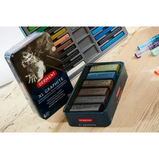 Derwent&reg; XL Graphite 6 Color Tin Set {4}