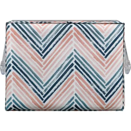 SINGER&reg; Large Teal Zig Zag Print Premium Sewing Basket with Sew Kit {7}