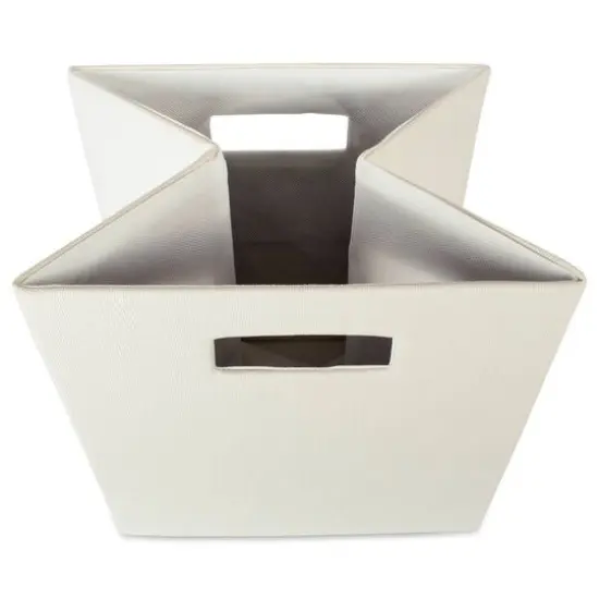 DII&reg; 11" Polyester Solid Storage Cube Off-White {7}