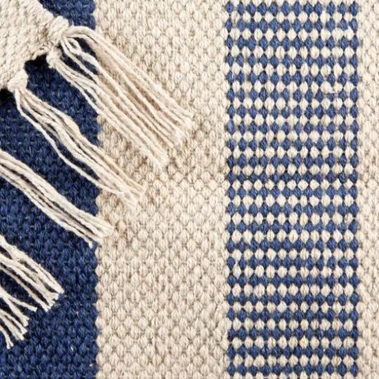 DII&reg; French Blue Combo Stripe Hand-Loomed Rug, 2ft. x 3ft. {3}