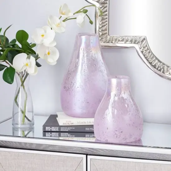 CosmoLiving by Cosmopolitan Purple Glass Vase Set {8}
