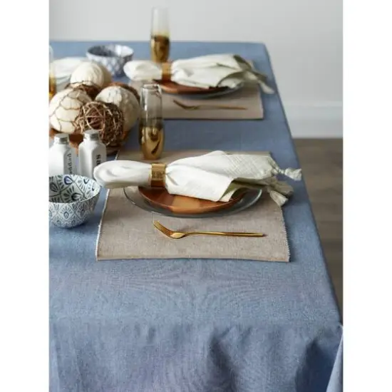 DII&reg; 2-Tone Ribbed Placemats, 6ct. Stone and white {8}
