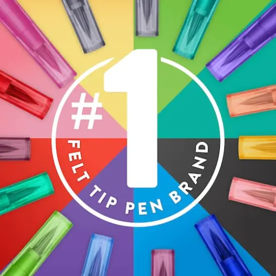 Paper Mate&reg; Flair!&reg; 16 Color Brush & Medium Dual Tip Felt Pens {5}